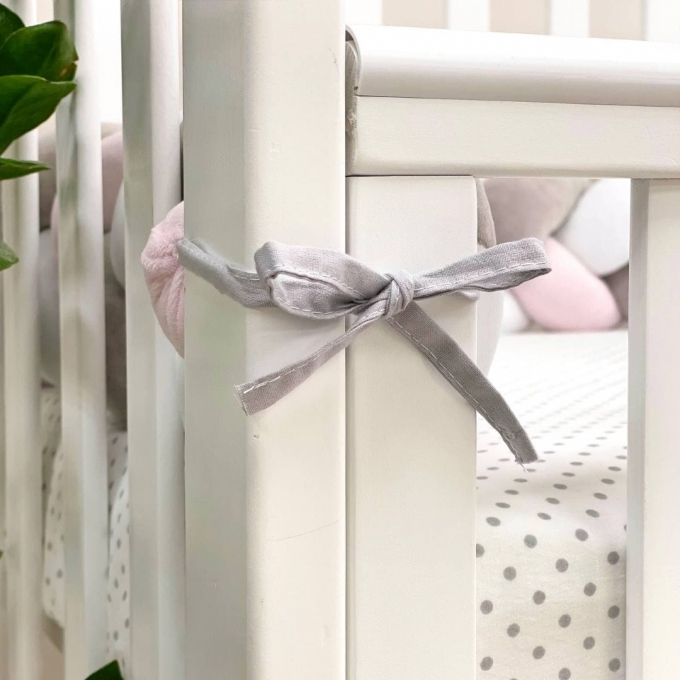 Protectie laterala patut bebe grafit-roz (6)